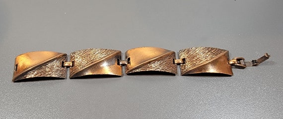 copper link bracelet midcentury butalist design