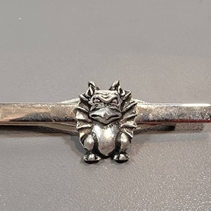 gargoyle tie bar or tie slide medieval fantasy animal lapel slide pin
