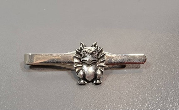 gargoyle tie bar or tie slide medieval fantasy animal lapel slide pin