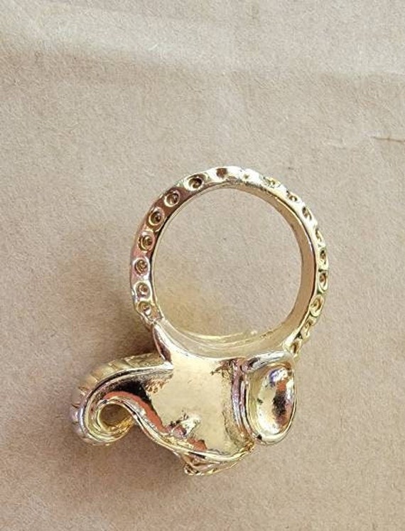 elephant ring gold plated small good luck charm - image 6
