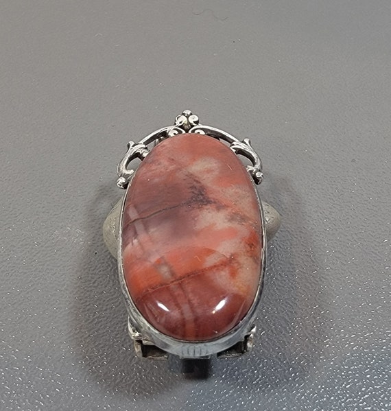 agate brooch Scottish Pebble Jewlery Oval sterling silver antique Victorian