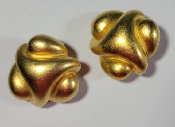 Kenneth Lane Earrings Gold Plated Knots Clip Etsy Australia
