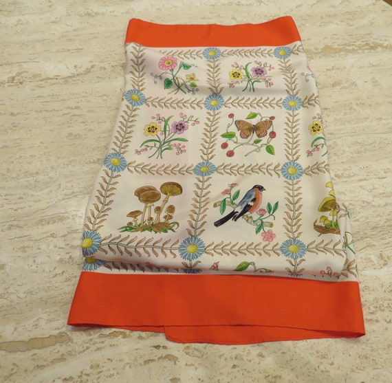 Gucci scarf silk Accornero Mushrooms Butterflies … - image 7