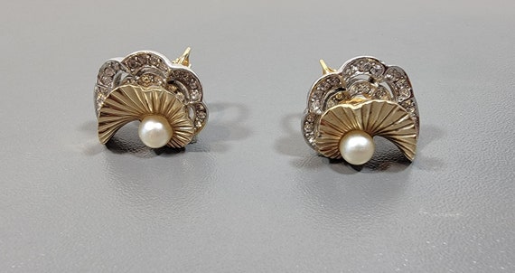BOUCHER earrings fancy real look faux pearls and … - image 6