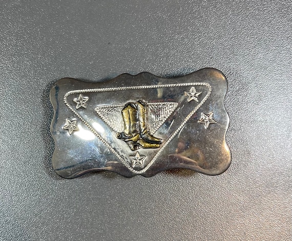 cowboy belt buckle Western Boots with Spurs Stars Made in USA