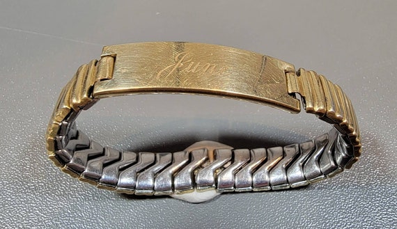 stretch bracelet Identity Monogram JUNE Vintage Y… - image 9