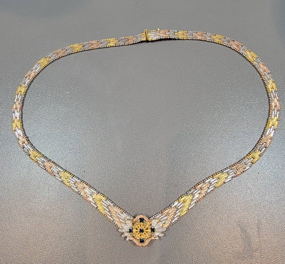 sterling silver chain heavy three color gold plate