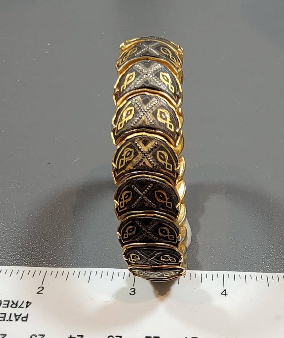 damascene bracelet vintage Spanish jewelry bangle… - image 2