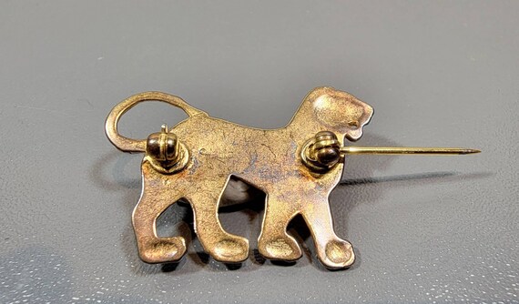 big cat brooch sterling silver gold plated museum jewelry View 4
