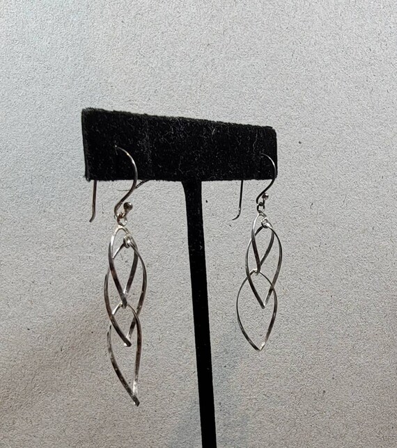 chainmail earrings light sterling dangles rope chain handmade