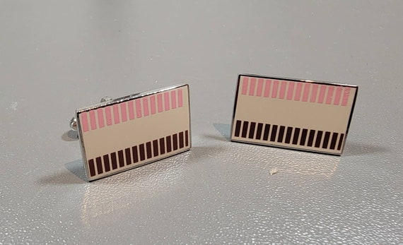 Paul Smith cufflinks rectangular design silver to… - image 4