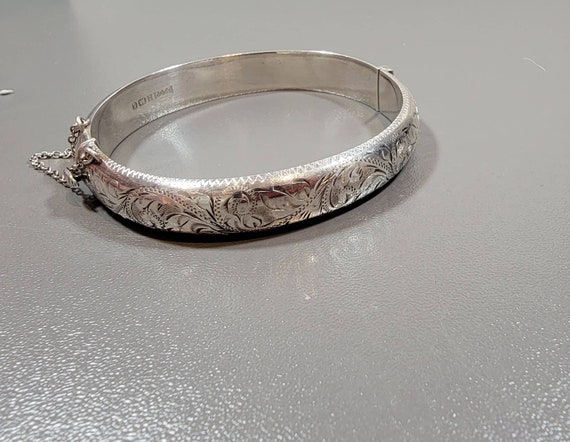 liberty and company bangle fancy engraved design sterling silver