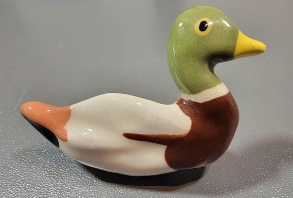 duck brooch pottery mallard hand painted ruby z California
