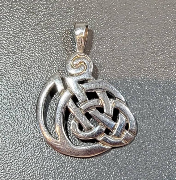 celtic pendant sterling silver Irish made hallmar… - image 1