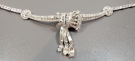 dazzling rhinestone necklace vintage high quality