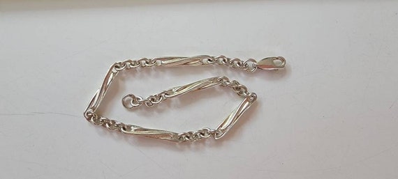fancy chain bracelet sterling silver large and sm… - image 1