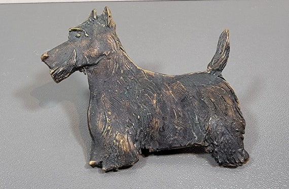 dog brooch scottie terrier artisan made