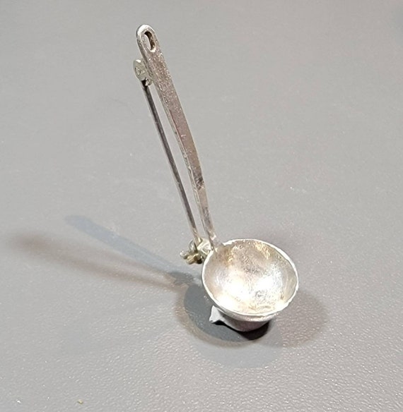 silver spoon brooch tiny decorative ladle cook gift baker gift