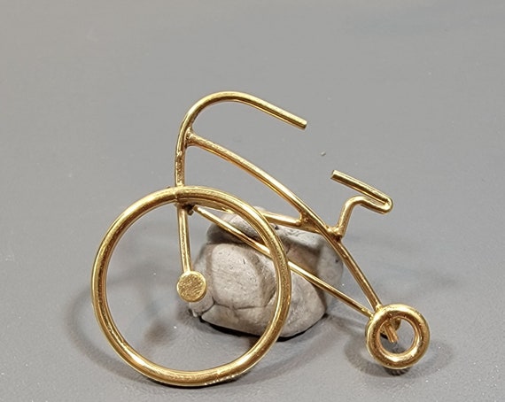 Bike brooch penny farthing sterling silver big wheel antique bike