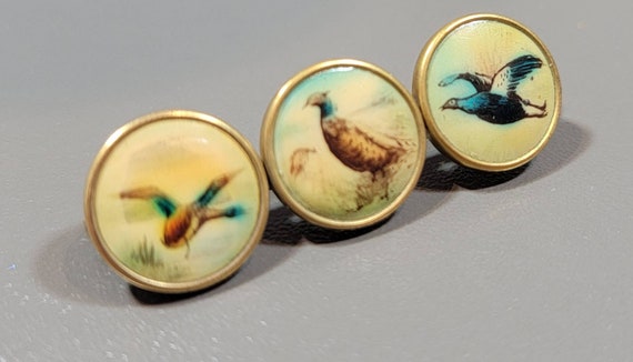 bird brooch 9 karat yellow gold antique pin pheasant duck
