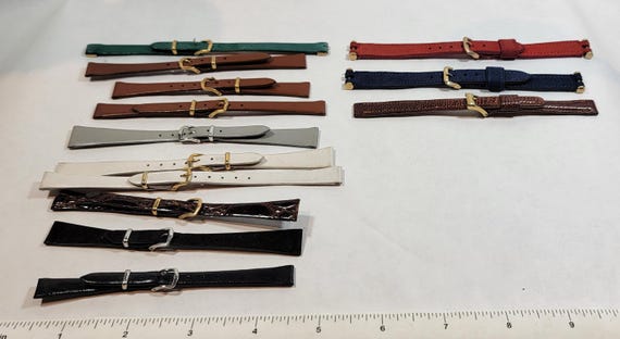 vintage watch straps leather ladies petite multi color classic Kreisler and others