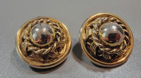 sharra pagano milan italy clip on earrings big bold vintage