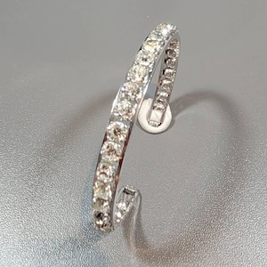 rhinestone cuff bangle bracelet slim high quality vintage krementz