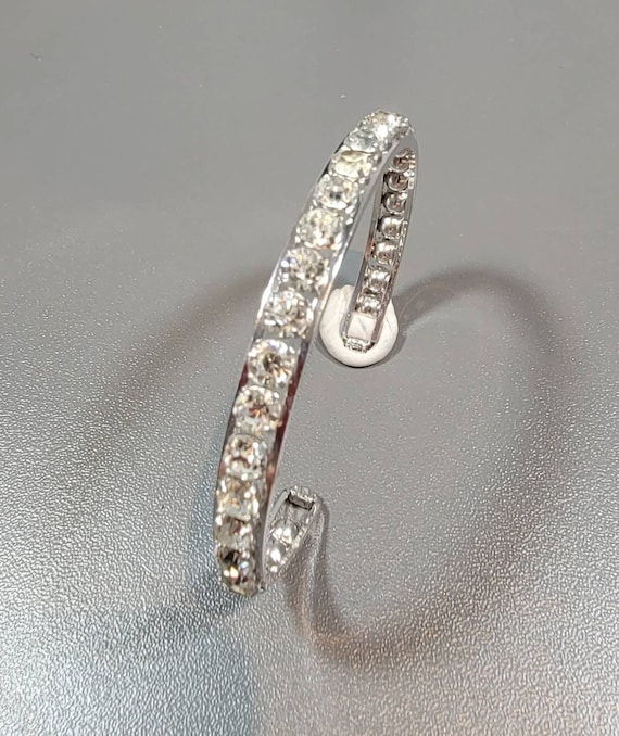 rhinestone cuff bangle bracelet slim high quality vintage krementz