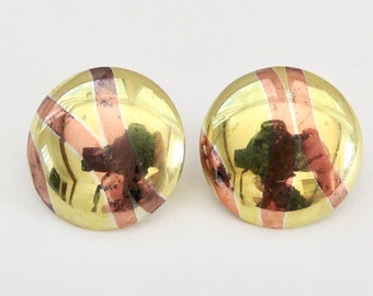 Clip earrings Mixed metals silver copper brass Sucherman jewelry