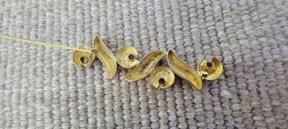 bold sterling brooch nineties abstract gold gilt - image 6