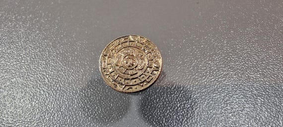 Calendar stone mexican tie tack sterling silver mexico city souvenir