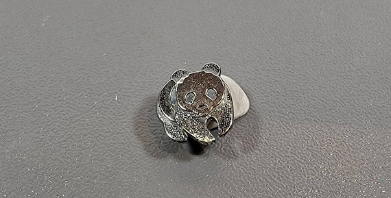 panda bear tie tack sterling silver scatter pin