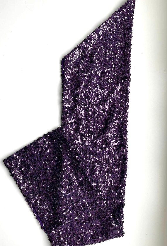Sequin Purple Panel Scarf Jersey Lining NWT Long