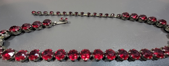 Red Rhinestone Choker Fenichel Rhinestone adjustable