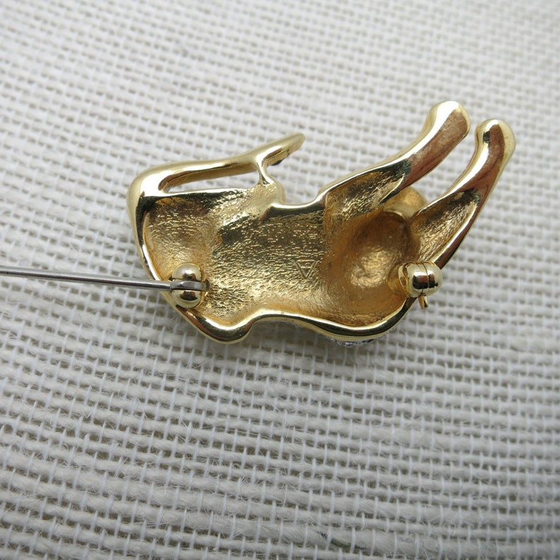 Big Cat Brooch Leopard spotted cat Silver glass HIGH quality pin