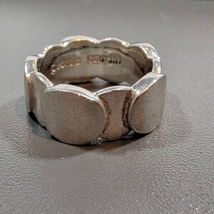 pierre cardin ring sterling silver band ring stacking style dots
