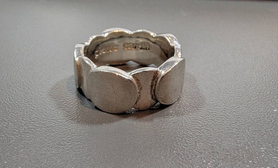 pierre cardin ring sterling silver band ring stacking style dots