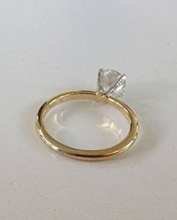 rhinestone engagement ring gold plated big stone … - image 6