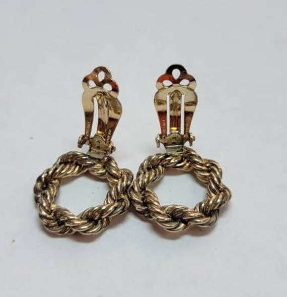 rope chain earrings hoop earrings gold filled fro… - image 4