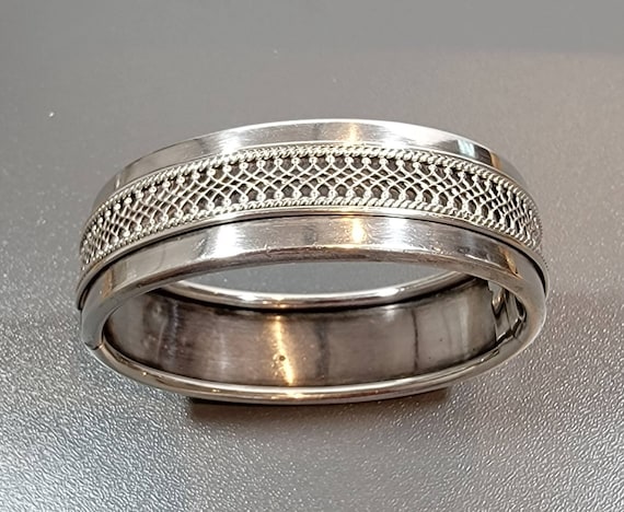 Victorian sterling Bracelet floral design bangle gallery wire designs
