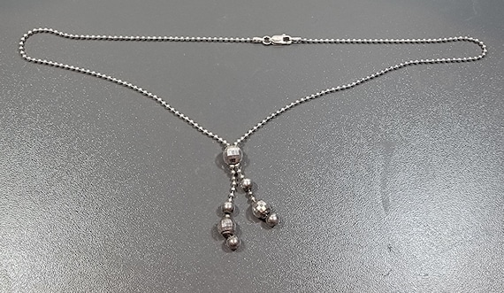 sterling silver chain and beads vintage Italian