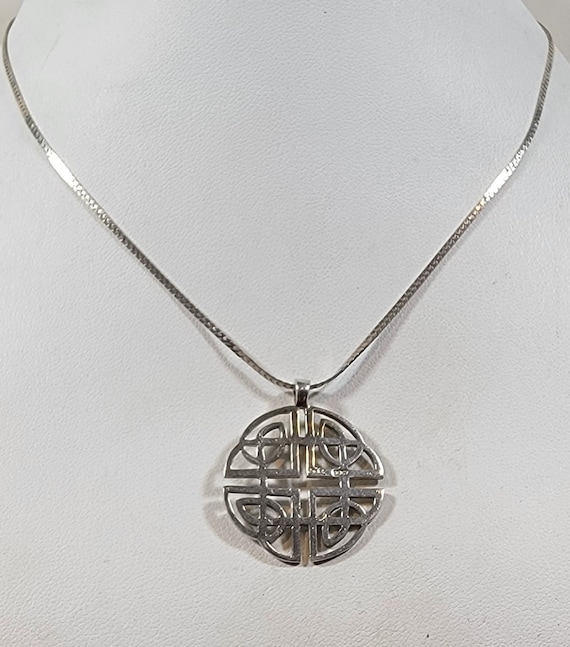 celtic eternity knot pendant sterling silver hallm