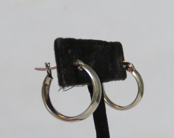 sterling hoop earrings modern simple everyday earrings wedding band style