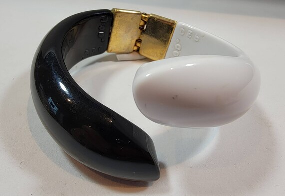 depose bracelet black white bypass bangle bracele… - image 7