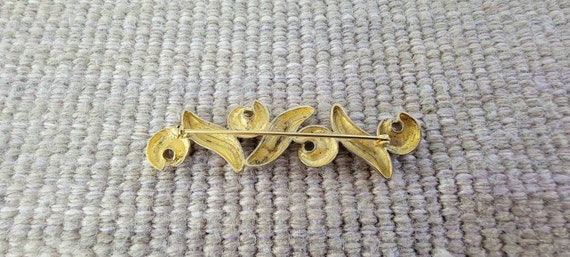 bold sterling brooch nineties abstract gold gilt - image 5