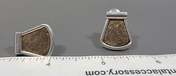 clip earrings Vintage seventies sterling silver a… - image 8