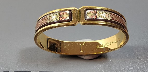 freywille austria bracelet gold plated enamel vienna souvenir