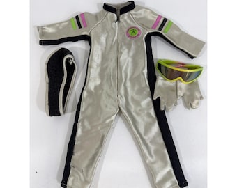Completo da sci argento per bambola American Girl Pleasant Company Downhill Racer.