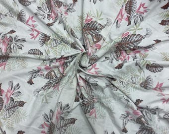 Tessuto Barkcloth MCM tropicale vintage, modello "Montego", drappeggio, 87" x 104" LEGGI
