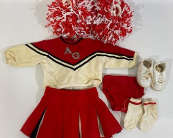 Completo da cheerleader American Girl of Today. Rosso e bianco. Pleasant Co. 1996 LEGGI